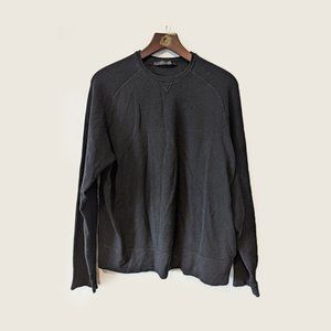 VESTIMENTA - Concealed front pocket black sweater - Sz S-M